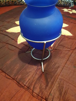 Jarrón azul vintage artesanal