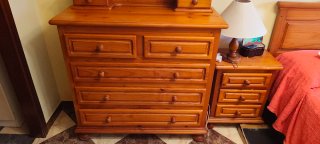 Conjunto dormitorio provenzal madera