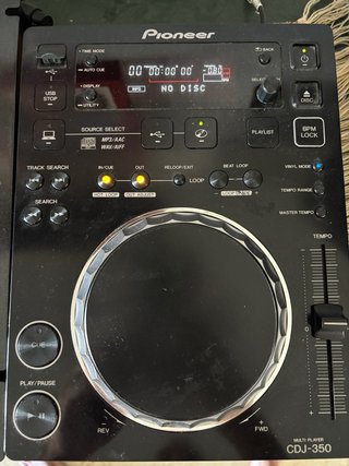 Pioneer CDJ-350 Reproductor DJ Negro