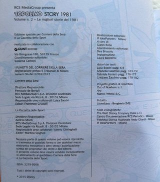 Topolino Story 1981 n2 Disney Gazzetta dello Sport