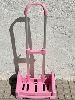 Carro para mochila escolar rosa