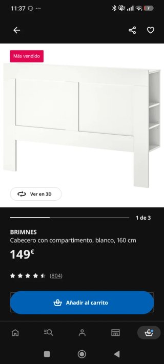 Estructura Cama Brimnes + Cabecero