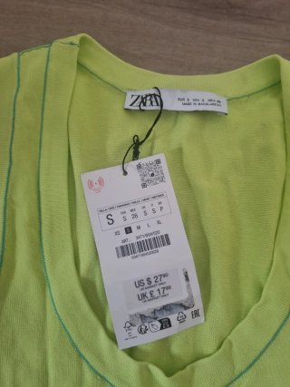 Camiseta Zara S Amarilla