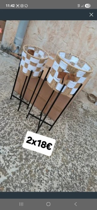2 Maceteros con pie 2x18€