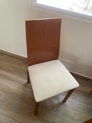 Mesa comedor extensible + 6 sillas madera
