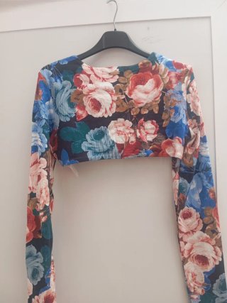 Top Guess floral manga larga L