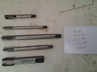 Macho de rosca M12x1.25, M12x1, M18x1, M10x1, M8x1