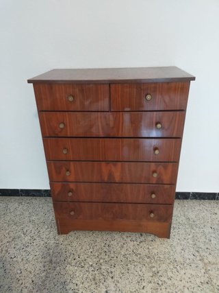 Cómoda de madera con 6 cajones