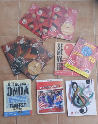 Libros de texto 2° ESO (lote CEO Atenea de Arroyo)