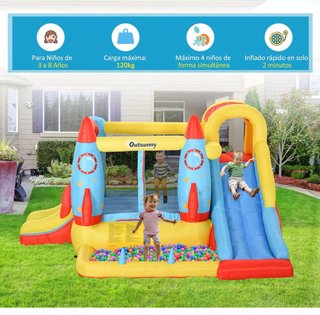 ALQUILER - Castillo hinchable Outsunny con tobogán