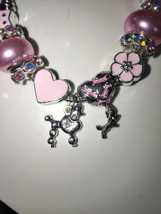 Pulsera tipo Pandora con charms