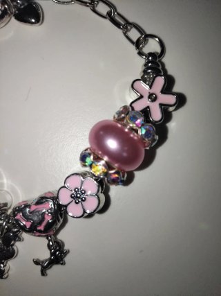Pulsera tipo Pandora con charms