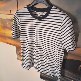 T-shirt M&S Donna Taglia 38 Righe Bianche Nere