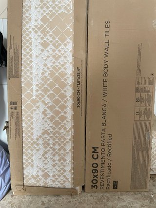 Azulejo Blanco Mate 30x90cm