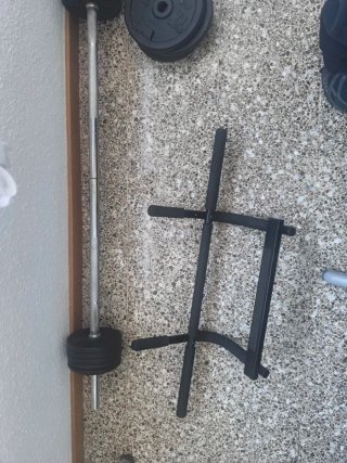 Barra y discos musculación