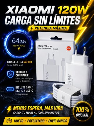 Xiaomi 120W Cargador Rápido Hyper Charge