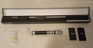 Sable Láser Neopixel Metal Gris