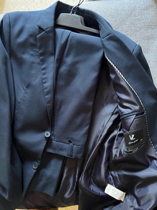 Traje de chaqueta y pantalón slim azul marino