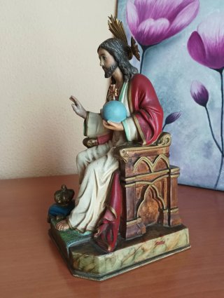 Figura Sagrado Corazón de Jesús Vintage