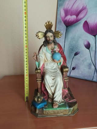 Figura Sagrado Corazón de Jesús Vintage
