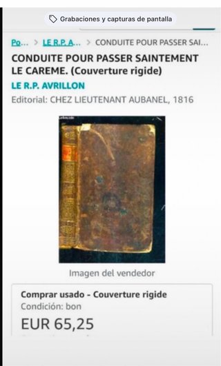 Antiguo libro 1816 de colección