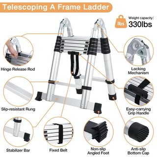 Escalera telescópica 2.5M + 2.5M
