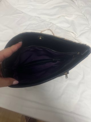 Bolso Leopardo y Negro Cadena Dorada