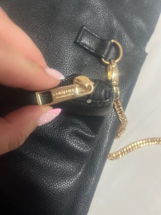 Bolso Leopardo y Negro Cadena Dorada