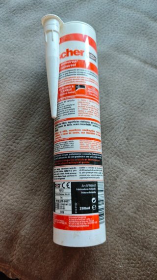 Silicona Universal Blanca Fischer 280ml Antimoho