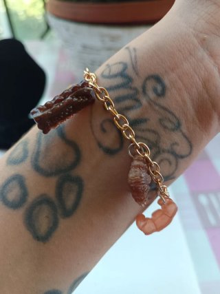 Bracciale charm dolci e croissant