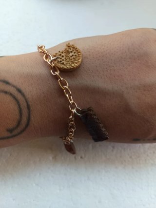 Bracciale charm dolci e croissant