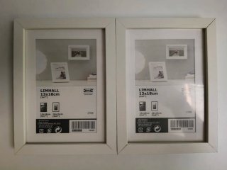 Lote 2 Marcos IKEA LIMHALL Blanco 13x18cm