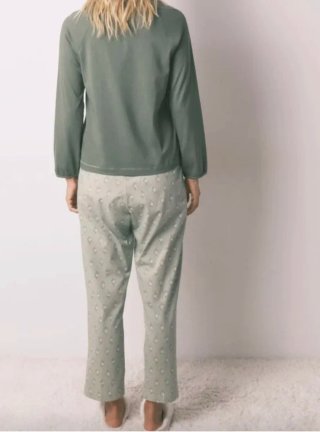 Pijama mujer largo verde XL