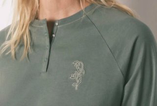 Pijama mujer largo verde XL