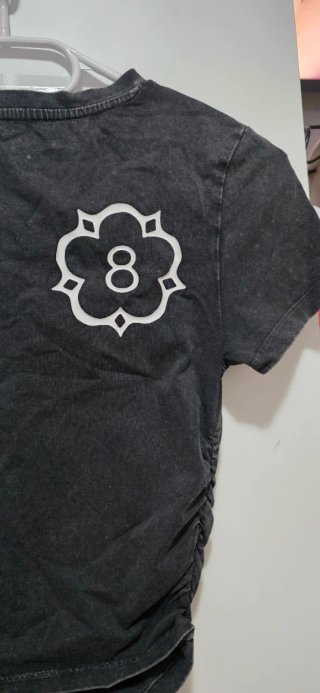Bershka Crop Top Negro Talla XS