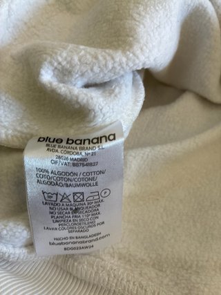 Sudadera Blanca Manga Larga BLUE BANANA