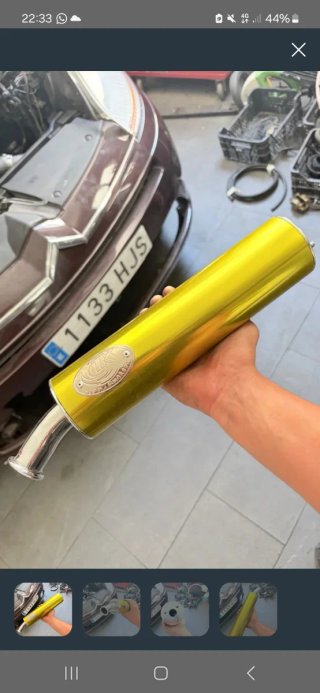 Tubo de escape TK Purito 125cc Dorado