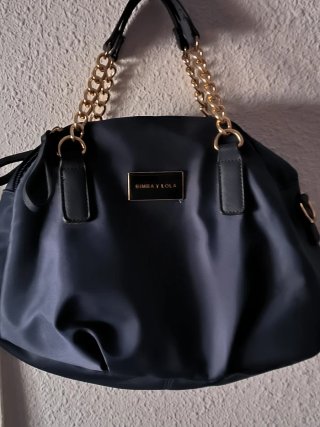 Bolso Negro BIMBA Y LOLA Cadena Dorada