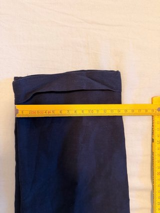 Pantaloni blu eleganti a vita alta e doppia