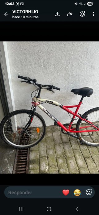 Bicicleta TOPBIKE Roja y Blanca