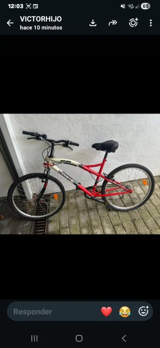 Bicicleta TOPBIKE Roja y Blanca