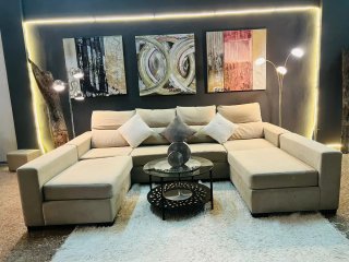 Sofá Chaise Longue Doble Beige