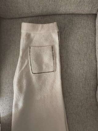 Pantalón culotte beige tejido
