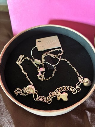 Collar TOUS original Luah plata 3 motivos etiqueta