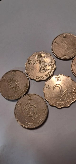 Lotto di 12 monete Hong Kong