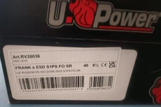 Zapatos de seguridad U-Power Frank