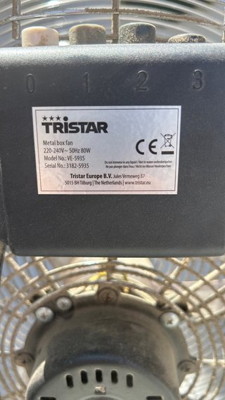 Ventilador Tristar Metálico Plateado