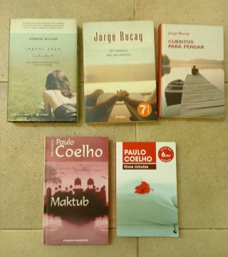 Lote 5 novelas de Jorge Bucay y Paulo Coelho