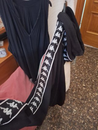 Sudadera Kappa Negra con Logo