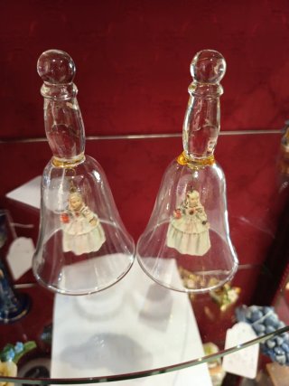 Pareja Campanitas Meninas Cristal